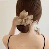 Elegante Presilha de Cabelo Flor de Chiffon para Mulheres, Presilha de Rabo de Cavalo de Verão para a Parte de Trás da Cabeça, Simples Presilha de Mola Acessório de Cabelo, Item Popular de Verão