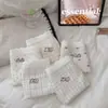 Calcinha de renda em formato de triângulo com estampa xadrez na cor leitosa para mulheres, feita de algodão puro, com propriedades antibacterianas 10A, fundo estendido, design de cintura média, confortável e respirável, adequada para mulheres jovens