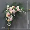 Arreglos Florales de Boda Estilo Bosque, Macetas Colgantes, Flores de Seda, Decoraciones de Pasillo, Decoraciones para la Ceremonia de Entrega del Coche de Boda, Escaparates, Plantas Verdes