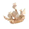 Quebra-Cabeça 3D de Madeira Infantil Feito à Mão Brinquedos Educacionais Montáveis Quebra-Cabeça de Madeira Modelo do Navio de Gotemburgo