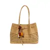 Bolso de Mano Tejido Hueco Estilo Relajado para Mujer, Nuevo Bolso de Hombro de Moda 2026 para Viajes Diarios, Bolso de Mano Versátil para el Día a Día