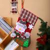 Nuevo Mediano Transfronterizo Dibujo Animado Calcetines de Papá Noel Colgantes Adornos de Calcetín de Navidad Adornos para Árbol de Navidad