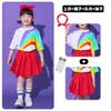 Fantasia de Cheerleading Infantil Primavera Manga Longa Traje de Competição Alunos do Ensino Fundamental e Médio Reunião Esportiva Traje de Entrada para Cerimônia de Abertura