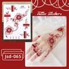 Nuevas Pegatinas de Tatuaje de Henna Transfronterizas Ruikalong Marrón-Rojo Encaje Dorso de la Mano Tatuajes Impermeables Indios
