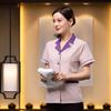 Ropa de limpieza de hotel, ropa de trabajo para asistente de habitación, manga corta, solapa de hotel, limpieza, uniforme de tía PA