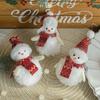 Novos Produtos Transfronteiriços Hong Kong Heng Árvore de Natal Pequeno Pingente Pelúcia Cachecol Vermelho e Branco Boneco de Neve Enfeites Pendentes Decorações de Natal Enfeites Pendentes
