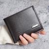 Billetera Nueva para Hombre Billetera Corta para Hombre Moda Casual Patrón Lichi Billetera Suave Multitarjeta Gran Capacidad Billetera Pequeña