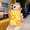 Funda de Silicona Líquida con Acabado Tipo Terciopelo y Diseño de Flores Frescas Macaron para iPhone 18 Cubierta Protectora Anti-Sudor Apple 16