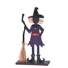 Decoraciones Nuevas Transfronterizas de Halloween, Adornos de Madera Pintados de Bruja Fantasma, Accesorios para Disfraces de Fiesta, Adornos
