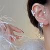 Pendientes colgantes de nicho con borlas de flores de mariposa populares, sin orejas, exquisitos y únicos, con clip para la oreja de elfo femenino