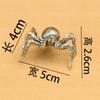 Adornos pequeños de metal personalizados de latón puro, mascota de té de araña, pequeños adornos artesanales de escritorio de bronce vintage, mango