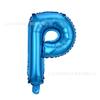 Globo con letras pequeñas de 16 pulgadas, negro, fino, dorado rosa, para decoración de bodas, letras mayúsculas AZ, globo de película de aluminio, venta al por mayor