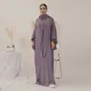 2023Loriya AliExpress Nuevo Modelo Falda Larga con Pañuelo para la Cabeza, Vestido Holgado Talla Grande LR626