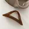 Presilha de Garra Triângulo Cor de Doce Minimalista Coreana Tamanho Grande para Cabelos Grossos Penteado Presilha Tubarão Presilha para Cabelo na Parte de Trás da Cabeça Feminina Acessórios de Cabelo