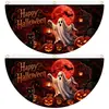 Bandera semicircular de Halloween transfronteriza 45x90cm bandera en forma de abanico para decoración colgante de porche y valla