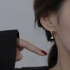 Aretes de hebilla de mariposa para oreja, aretes de nicho para mujer, aretes de oro blanco nuevos y elegantes para combinar con todo, joyería de otoño e invierno, regalo de San Valentín