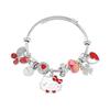 Moda Transfronteiriça Pulseira Fofa Sanrio Pulseira Gato Fofo do Pan Pulseira Aberta com Contas Pingente Joia