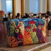 Bolso acolchado con patrón de pollito lindo transfronterizo, bolsa de cosméticos multifuncional, impresión digital, directo del fabricante