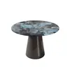 Mesa y Sillas de Negociación Comerciales de Alto Nivel Estilo Europeo con Cubierta de Piedra Microcristalina para Comedor en Casa, Estilo Trendy Ins