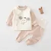 Conjunto Separado para Bebé Otoño Invierno Calidez Clase A Unisex Ropa Interior Acolchada para Bebé Cintura Alta Protección de Barriga No Necesita Quitarse Ropa de Otoño Pantalones de Otoño