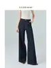 Jeans Wide Leg de Cintura Alta da Moda Essencial/Designer para Mulheres, Calça Jeans Solta de Comprimento Total, Estilo Tendência Primavera 2026