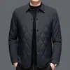 Chaqueta Ligera de Algodón para Invierno para Hombres de Mediana Edad y Mayores, Cuello Solapa, Holgada y Cómoda, Abrigo de Algodón, Estilo Papá, Principios de Invierno, Chaqueta de Algodón Segunda Capa