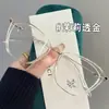 Óculos de Leitura Cat-Eye Grandes e Modernos Ultraleves, Anti-Luz Azul, Lentes Transparentes, Óculos de Leitura de Alta Definição Tendência