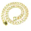 Accesorios de Hip-Hop Rap para Hombre Hebilla de Reloj 15 mm Hiphop Hoja Totalmente Diamantada Collar Incrustado de Diamantes Cubanos