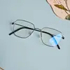 Óculos de Metal Retro de Aro Completo de Alta Moda Carlos Reba-Style Sem Parafusos para Mulheres e Homens com Lentes de Grau