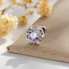 Jardim de Bruma Roxa Vento Suave Série Roxa Sonhadora Asas de Anjo Filtro dos Sonhos Piercing de Cartilagem em Aço Titânio Stud de Osso da Orelha