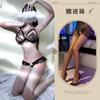 Moon Tide Lingerie Sexy Biquíni Feminino Três Pontos Tanga de Pérolas Sutiã Conjunto Paixão Dropshipping