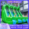 Resbaladilla Inflable Seca Rana Verde de Cuatro Carriles, Deslizamiento Simultáneo para Múltiples Personas, Venta al por Mayor de Equipos de Diversión Familiar para Atracciones Turísticas