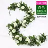 Rosa Artificial Flor Falsa Guirlanda Pendurada na Parede Enrolada em Tubos de Água de Ar Condicionado para Bloquear e Decorar Teto da Sala de Estar Plantas de Plástico