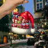 Nuevo Colgante de Coche de Elfo con Sombrero de Navidad Plano Acrílico Lindo Transfronterizo Decoración Adorno de Navidad