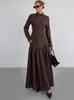 2026 Europeo y Americano Amazon transfronterizo comercio exterior mujer nuevo estilo intelectual estilo corte transversal manga larga dobladillo grande vestido