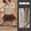 Hermoso Uniforme JK Deseo Puro Chica Picante Traje Sexy Estilo Universitario Camisa de Cintura Ajustada Falda Plisada Ultracorta para Mujer cos Tentación
