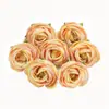 Capullos de rosa artificiales, estilo pintura al óleo vintage, materiales para arreglos florales DIY para decoración del hogar, flores artificiales de fondo para accesorios de fotografía