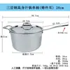 Juego de utensilios de cocina antiadherentes con fondo compuesto de acero inoxidable, que incluye sartenes, cacerolas y ollas para sopa, apto para estufas de inducción y uso general en la cocina