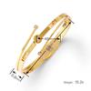 Pulsera de Acero de Titanio de Trébol de Cuatro Hojas para Mujer, Acero Inoxidable, Color Dorado, Números Romanos, Lujo Ligero Europeo y Americano, No se Desvanece, Venta al por Mayor Directa del Fabricante