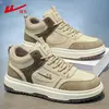 Zapatos para hombre Huili, zapatillas casuales, estilo masculino, nueva colección de otoño 2026, zapatos casuales versátiles para hombre, parte superior de cuero, zapatillas deportivas para hombre