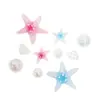 Perla de Resina Iridiscente Agujero Flor de Zapato 3D Accesorios Flor Estrella de Mar Concha DIY Hebilla de Zapato Desmontable Venta al por Mayor