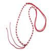 Fornecer 40 peças 5MM contas redondas brancas contas de jade cordão de colar multi-contas cordão de colar trançado à mão vermelho ajustável