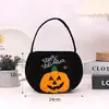 Nova Bolsa de Abóbora de Veludo Desenho Animado de Halloween, Sacola de Doces Infantil, Bolsa de Presente Portátil, Suprimentos de Decoração para Atmosfera de Festa