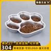 Comércio exterior pet talheres 304 aço inoxidável anti-asfixia anti-gordura lenta comer tigela lenta tigela de alimentação de cachorro bacia de arroz