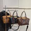 Bolsa de Tote Portátil de Gran Capacidad Retro Minimalista Bolsa de Tote Sencilla con Texto Versátil Bolso de Hombro de Nicho para Viajes Diarios