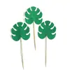 Tarjeta de Pastel de Hierba Verde Pastoral Hierba Verde Mori Planta Decoración de Pastel de Cumpleaños Enchufe Mesa de Postres Enchufe