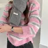 En Stock Venta al por mayor de fábrica Bufanda de punto liso Estilo coreano para mujer Moda Estudiante Pareja Invierno Versátil Calentador de cuello