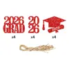 Nuevo conjunto transfronterizo de 12 piezas de decoración para fiesta de graduación, suministros de diseño de ambiente, decoración de temporada de graduación, florero, etiqueta colgante