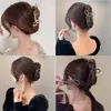 Pinza para el pelo de aleación ecológica con garra de pedrería, pinza de tiburón de metal, herramienta mágica de alta gama para la parte posterior de la cabeza, pinza de garra grande, estilo boutique coreano y japonés