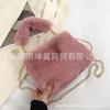 Bolso de felpa de otoño e invierno 2023, nuevo bolso de mujer con cadena de nicho, bolso de mensajero de moda, pequeño bolso cuadrado, bolso peludo